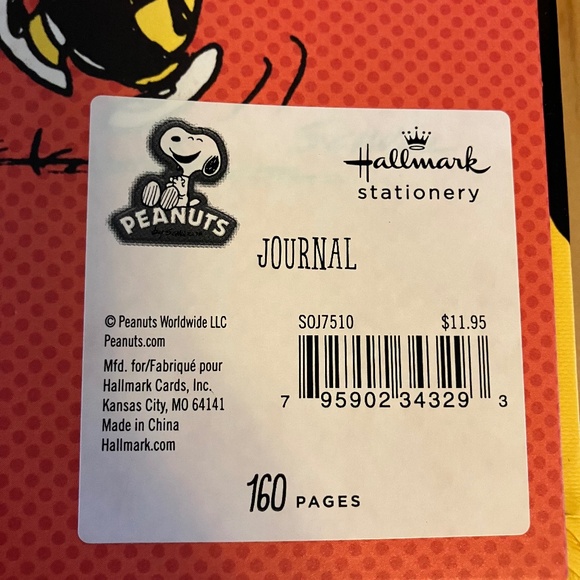 Peanuts Charlie Brown ZigZag Hardbound Journal - by Hallmark - Picture 10 of 11